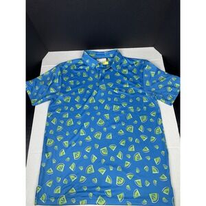 Nicklaus Polo Eco Choice Mens Med Blue Performance Stretch Athletic Golf